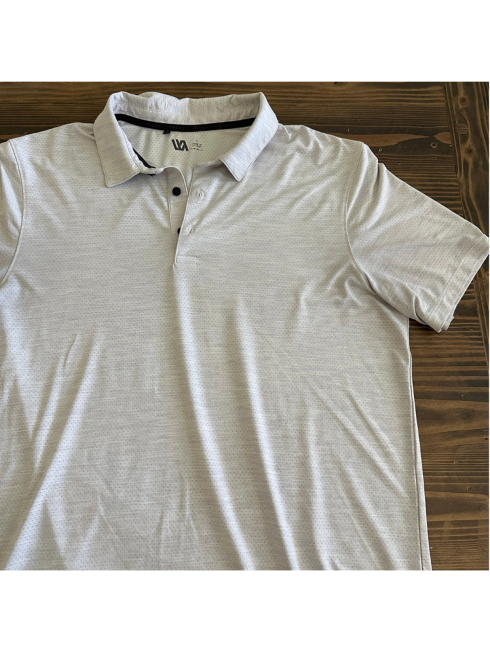 VRST Polo Shirt Mens Large White Performance Golf Athletic Short Sleeve